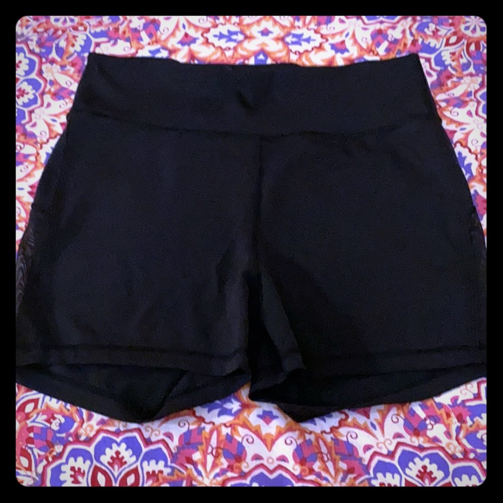 LIKE NEW Lululemon Black Everlux Mesh-Panel Shorts